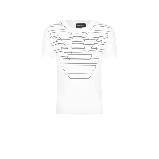 T-shirt chłopięce Emporio Armani biały z krótkimi rękawami 