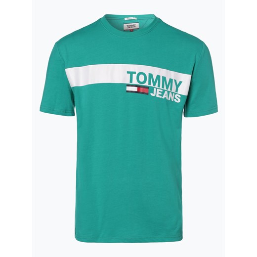 Tommy Jeans - T-shirt męski, zielony Tommy Jeans  XXL vangraaf