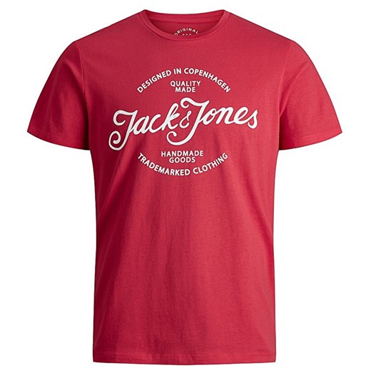 Jack&Jones Męska koszula Jornewraffa Tee SS Crew Neck Noos Scarlet (rozmiar XS), BEZPŁATNY ODBIÓR: WROCŁAW!  Jack & Jones  Mall