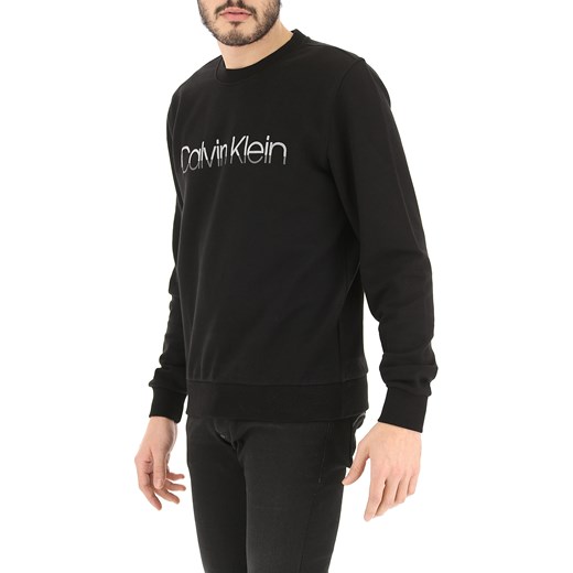 Calvin Klein Bluza dla Mężczyzn Na Wyprzedaży w Dziale Outlet, czarny, Bawełna, 2019, M XXL