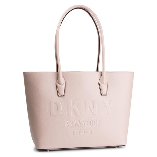 Shopper bag różowa Dkny bez dodatków casual 