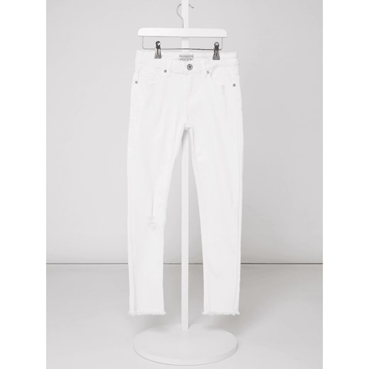 Spodnie dziewczęce Review For Teens bawełniane białe bez wzorów 