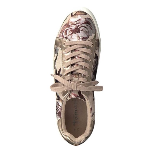Sneakersy damskie Tamaris z tworzywa sztucznego w kwiaty sznurowane 