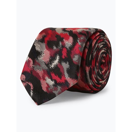 HUGO - Krawat męski z dodatkiem jedwabiu – Tie 6 cm, czerwony  Hugo Boss One Size vangraaf