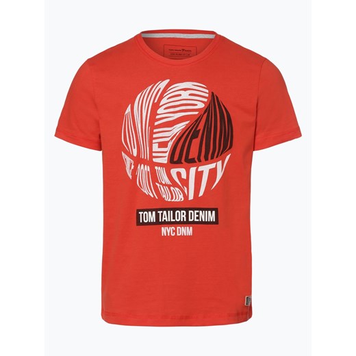 Tom Tailor Denim - T-shirt męski, pomarańczowy Tom Tailor Denim  XXL vangraaf