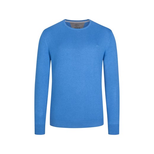 Sweter męski S.Oliver casual niebieski bez wzorów 
