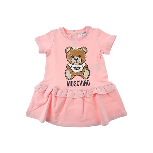 Odzież dla niemowląt Moschino różowa z elastanu 