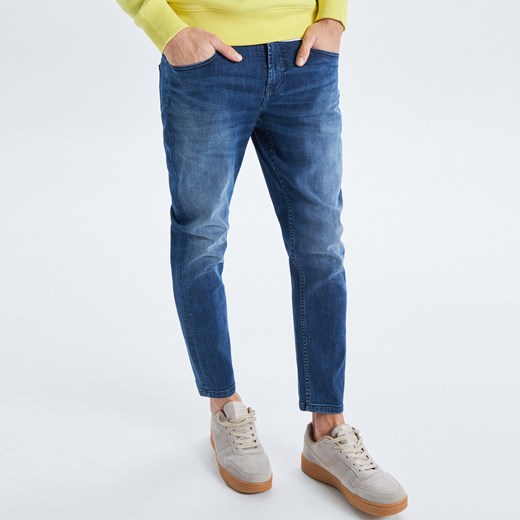 Cropp jeansy męskie casualowe bez wzorów na wiosnę 