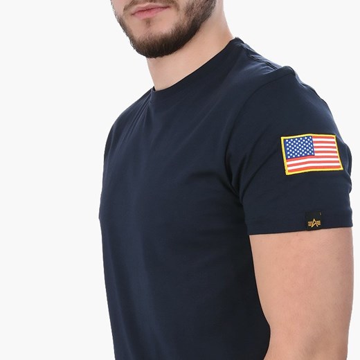 T-shirt męski Alpha Industries casual z krótkimi rękawami bez wzorów 