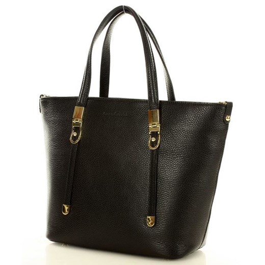 Shopper bag Mazzini duża na ramię bez dodatków elegancka 