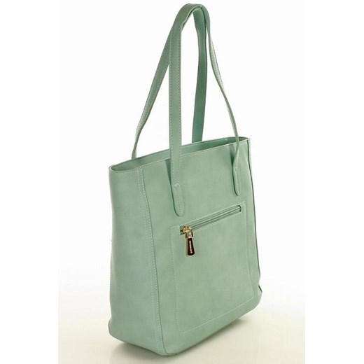 Shopper bag niebieska Monnari bez dodatków duża na ramię casual 