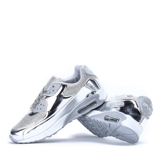 Sportowe buty w kolorze srebrnym Silverea - Obuwie Royalfashion.pl  37 