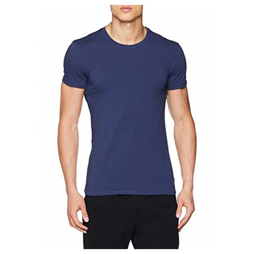 T-shirt męski niebieski z krótkimi rękawami 