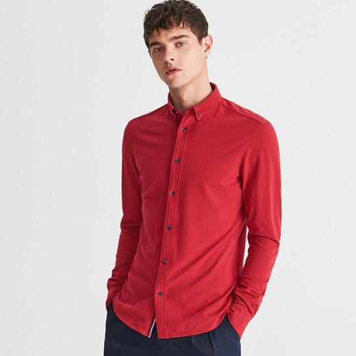 Reserved - Koszula super slim fit - Czerwony  Reserved M 