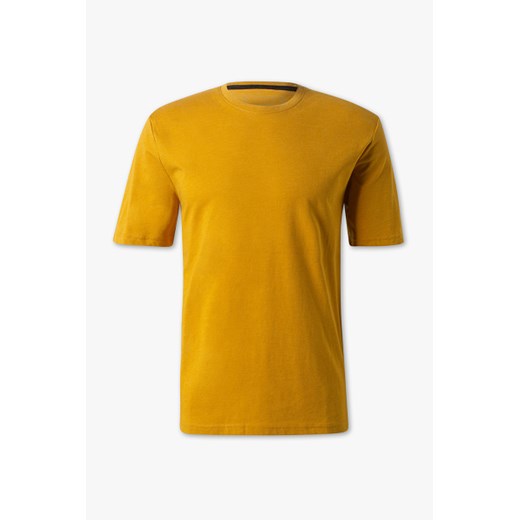 T-shirt męski żółty Canda z krótkim rękawem 