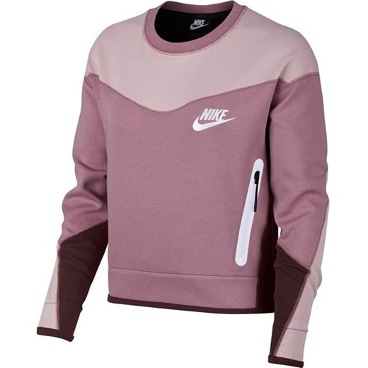Bluza sportowa różowa Nike z aplikacjami  