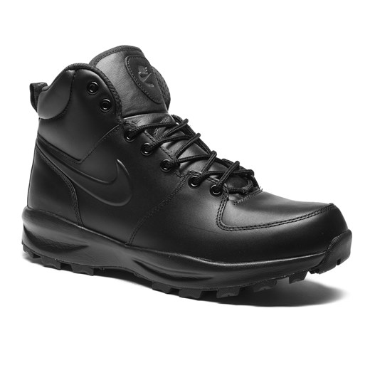 Buty zimowe męskie czarne Nike wiązane sportowe skórzane 