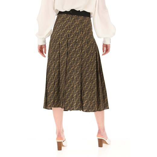 Spódnica Fendi w abstrakcyjnym wzorze midi 