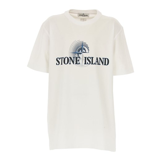 Stone Island Koszulka Dziecięca dla Chłopców Na Wyprzedaży, biały, Bawełna, 2019, 10Y 8Y