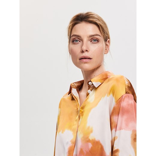 Koszula damska Reserved w abstrakcyjne wzory z długimi rękawami na wiosnę 