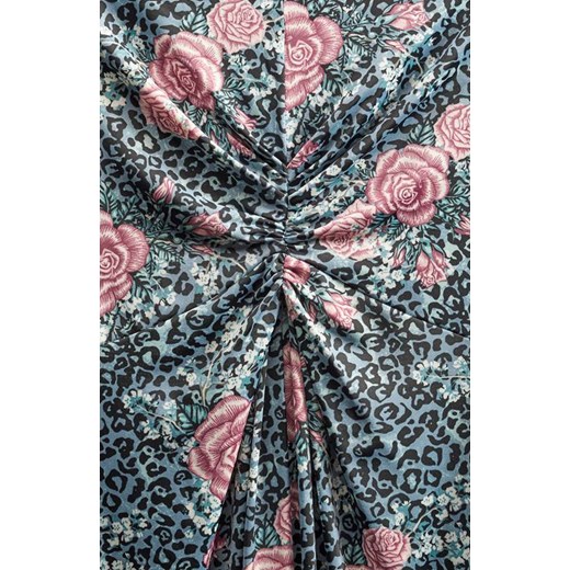 Sukienka Cellbes midi z dekoltem w serek w abstrakcyjnym wzorze 