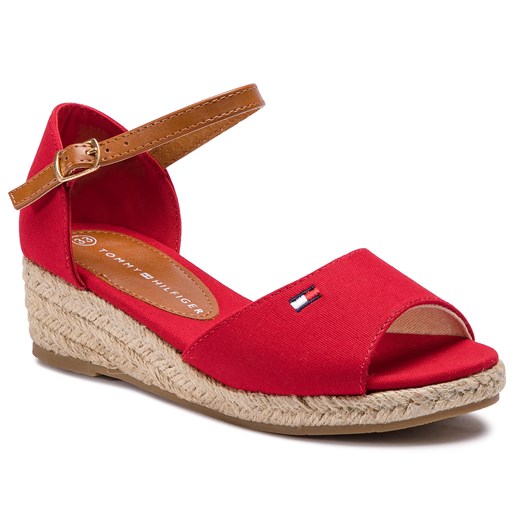 Espadryle TOMMY HILFIGER - Rope Wedge Sandal T3A2-30243-0547 Red 300