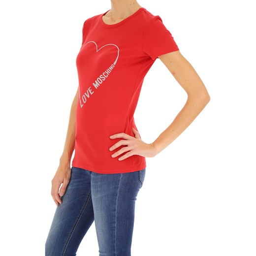 Moschino Koszulka dla Kobiet Na Wyprzedaży, czerwony, Bawełna, 2019, 38 44