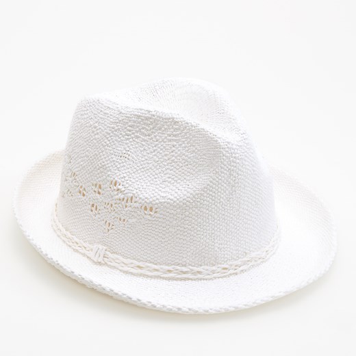 Reserved - Pleciony kapelusz - Biały Reserved  S 