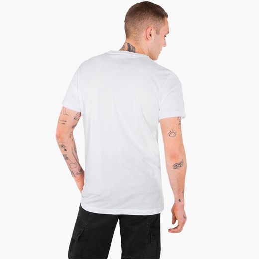 T-shirt męski biały Alpha Industries z napisami 