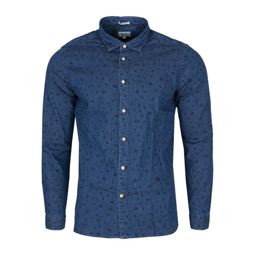 Koszula męska Pepe Jeans w abstrakcyjne wzory z klasycznym kołnierzykiem z długim rękawem w stylu młodzieżowym 