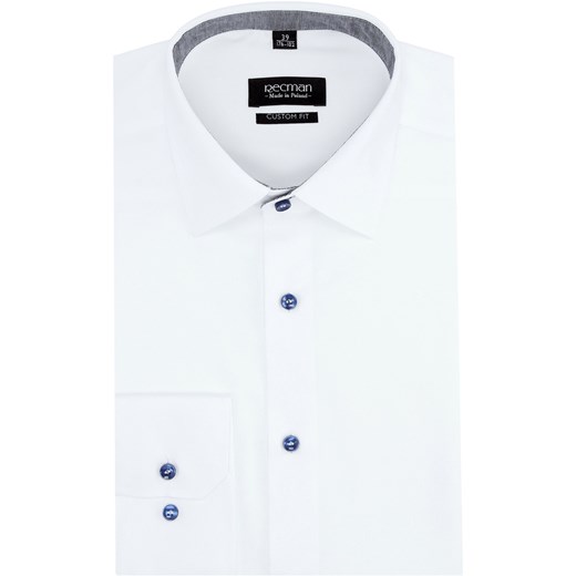 koszula bexley 2885 długi rękaw custom fit biały Recman  44/176-182/No 