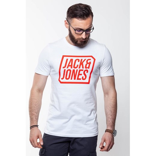 JACK AND JONES CREW NECK WHITE 12134696  Jack & Jones S YouNeedit.pl promocja 