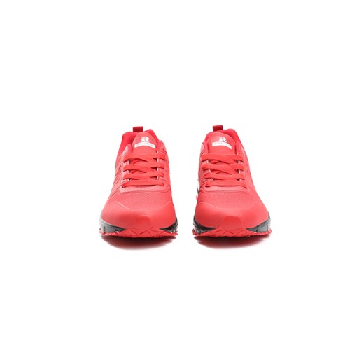 Buty sportowe męskie Born2be na wiosnę czerwone sznurowane ze skóry ekologicznej 