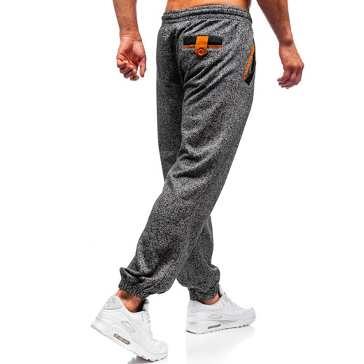 Spodnie męskie dresowe joggery czarne Denley Q3473  Denley XL okazyjna cena  