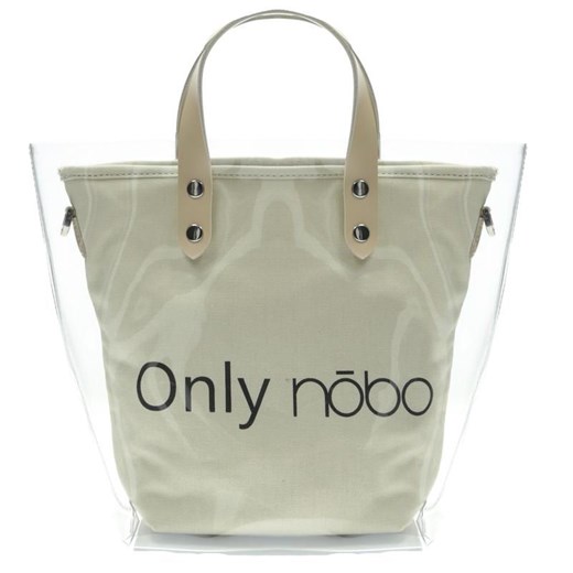 Shopper bag Nobo z nadrukiem duża na ramię bez dodatków 