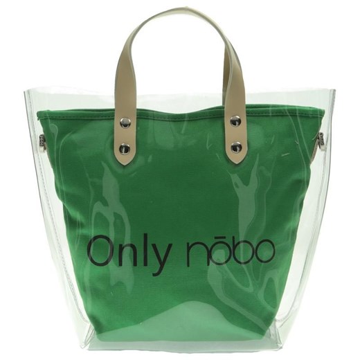 Shopper bag zielona Nobo mieszcząca a8 z nadrukiem 