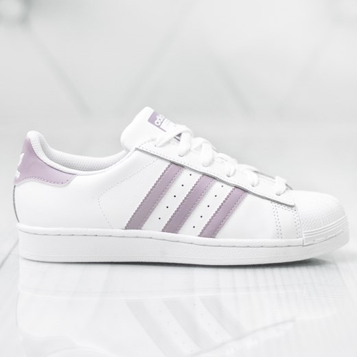 Adidas buty sportowe damskie wiosenne białe gładkie płaskie 