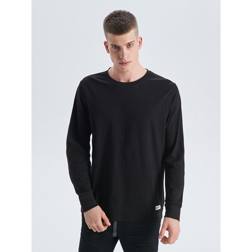 Cropp - Koszulka basic z długimi rękawami - Czarny Cropp  XL 