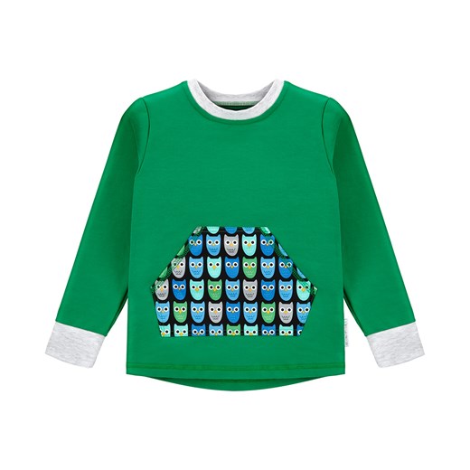 Zielona odzież dla niemowląt Ekoubranka na wiosnę dla chłopca w nadruki 