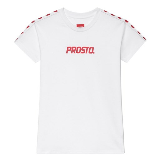 T-shirt męski biały Prosto. z krótkim rękawem 