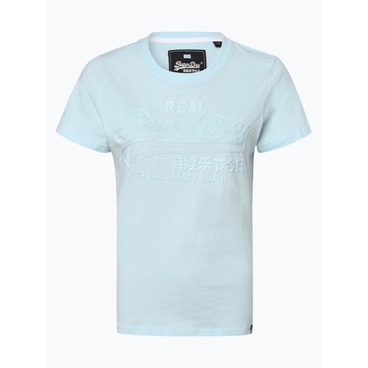Superdry - T-shirt damski, niebieski Superdry  S vangraaf