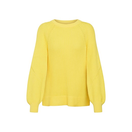 Żółty sweter damski Gant bez wzorów casual z dzianiny 