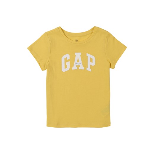Bluzka dziewczęca żółta Gap z nadrukami z krótkim rękawem 