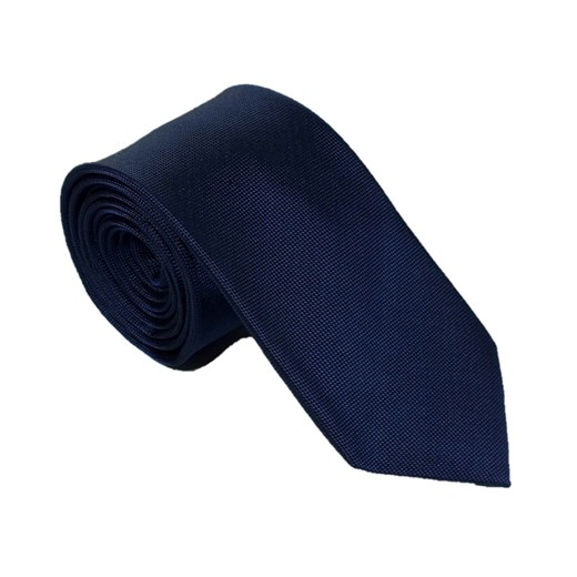 Krawat Luma Milanówek niebieski bez wzorów 