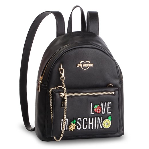 Plecak czarny Love Moschino dla kobiet 