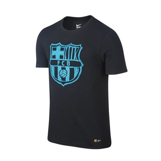 Koszulka dziecięca FC Barcelona Crest Tee Junior Nike (granatowa) Nike  S SPORT-SHOP.pl wyprzedaż 
