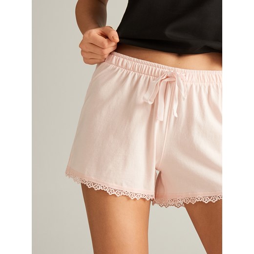 Reserved - Szorty od piżamy - Różowy  Reserved XL 