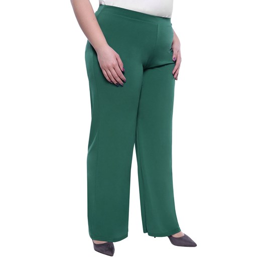 Wizytowe spodnie w kolorze morskiej zieleni