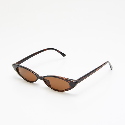 Cropp - Okulary przeciwsłoneczne - Brązowy  Cropp One Size 