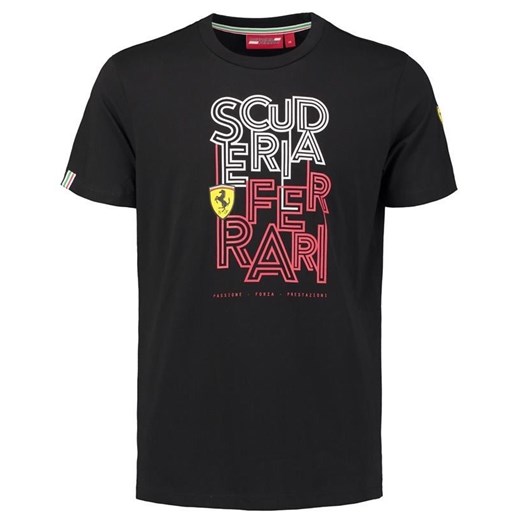 T-shirt męski Scuderia Ferrari F1 z napisem 